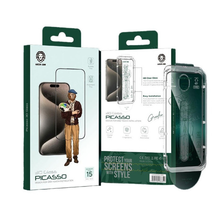 محافظ صفحه نمایش گرین لاین مدل Picasso 3D مناسب برای گوشی موبایل اپل iphone 15 pro