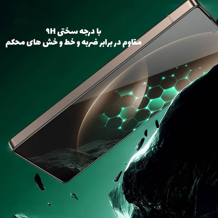 محافظ صفحه نمایش حریم شخصی گرین لاین مدل 9H Shield مناسب برای گوشی موبایل سامسونگ Galaxy S24 Ultra