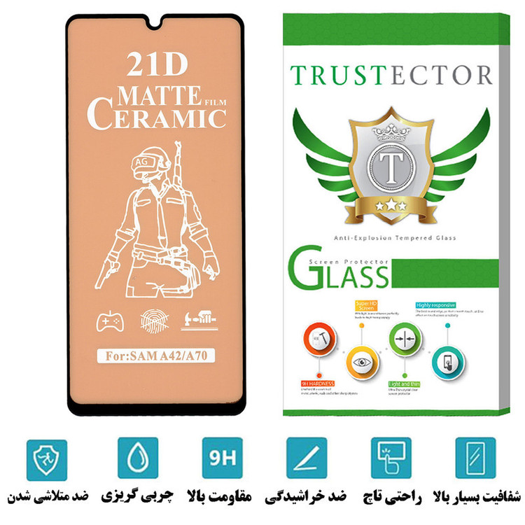 محافظ صفحه نمایش سرامیکی مات تراستکتور مدل CATA مناسب برای گوشی موبایل سامسونگ Galaxy A70