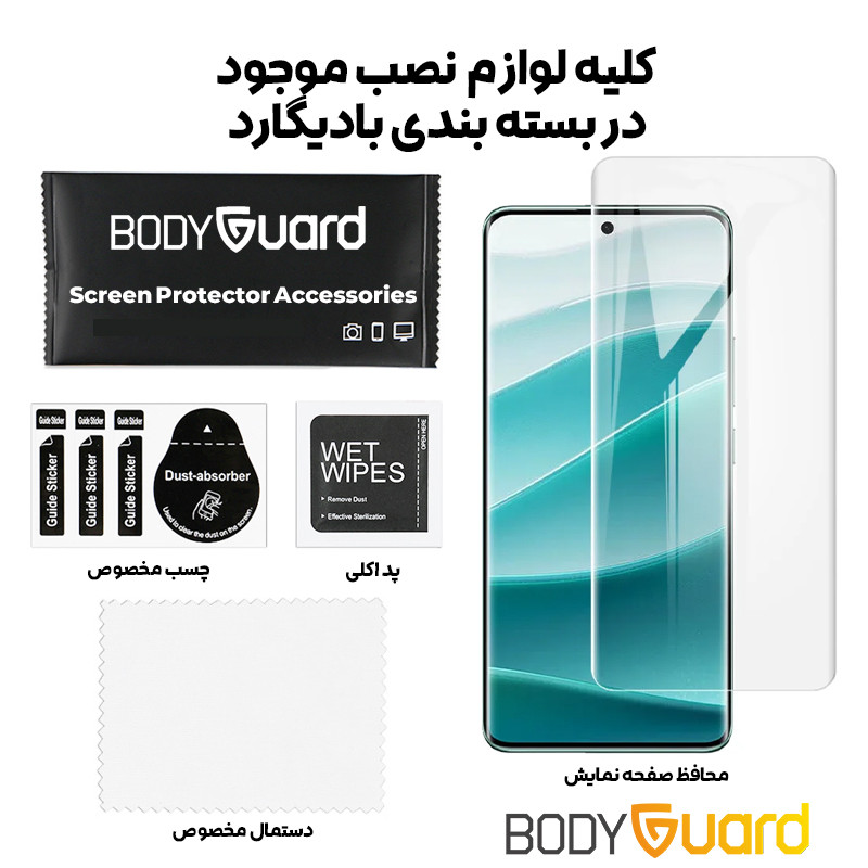 محافظ صفحه نمایش شیشه ای بادیگارد مدل Clear مناسب برای گوشی موبایل شیائومی Redmi Note 14 4G