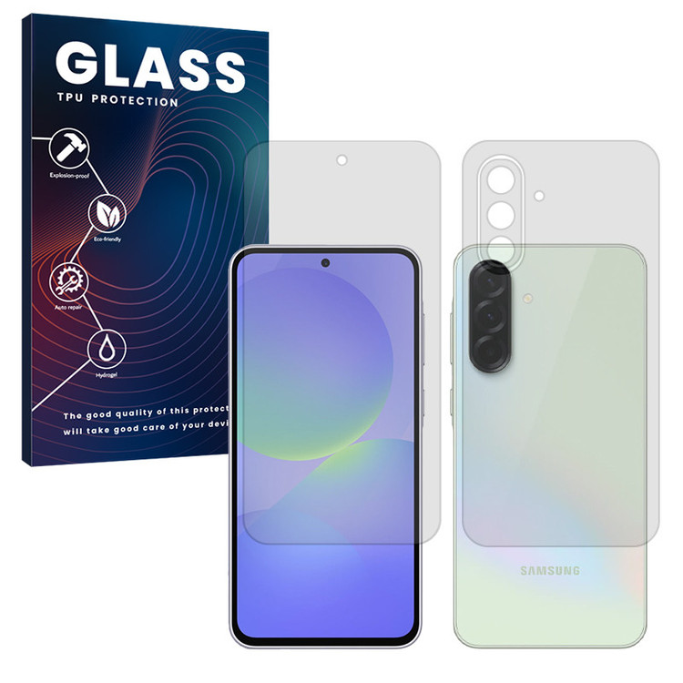 محافظ صفحه نمایش شفاف گلس مدل Resistant مناسب برای گوشی موبایل سامسونگ Galaxy A26 به همراه محافظ پشت گوشی