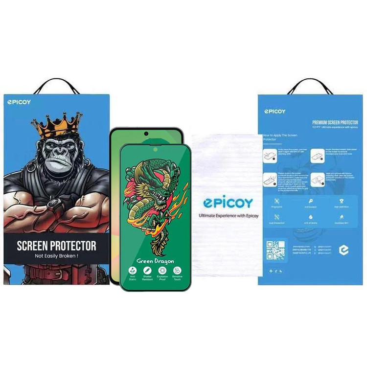 محافظ صفحه نمایش اپیکوی مدل Green Dragon ExplosionProof مناسب برای گوشی موبایل سامسونگ Galaxy A56/A36/S24 FE
