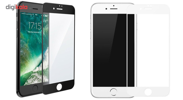 محافظ صفحه نمایش آر جی مدل Full Cover Tempered Glass مناسب برای گوشی موبایل آیفون 7 پلاس