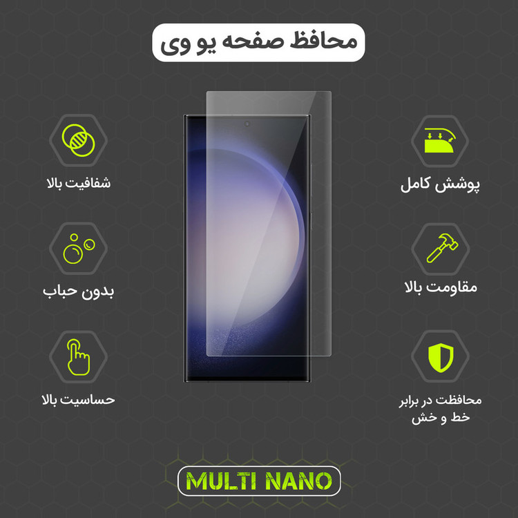محافظ صفحه نمایش مولتی نانو مدل UVL مناسب برای گوشی موبایل سامسونگ Galaxy S8