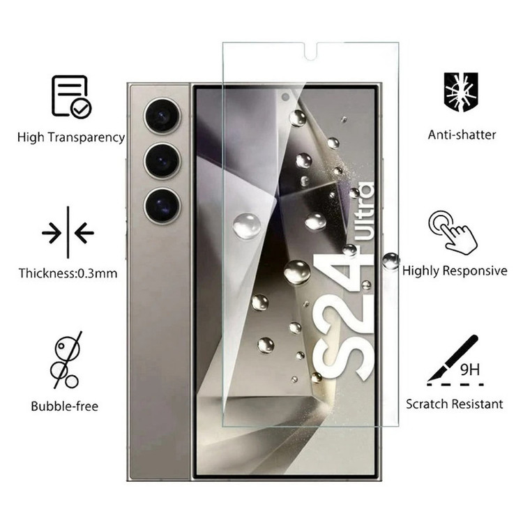 محافظ صفحه نمایش سامورایی مدل Invisiglass مناسب برای گوشی موبایل سامسونگ Galaxy S24 Ultra