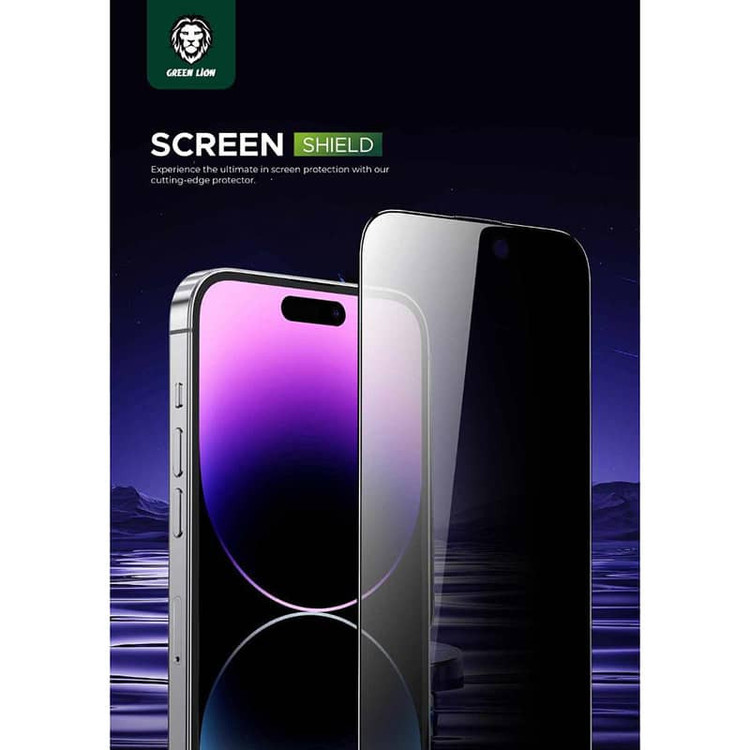 محافظ صفحه نمایش حریم خصوصی گرین لاین مدل 9H Steve privacy مناسب برای گوشی موبایل اپل iphone 15 Pro Max