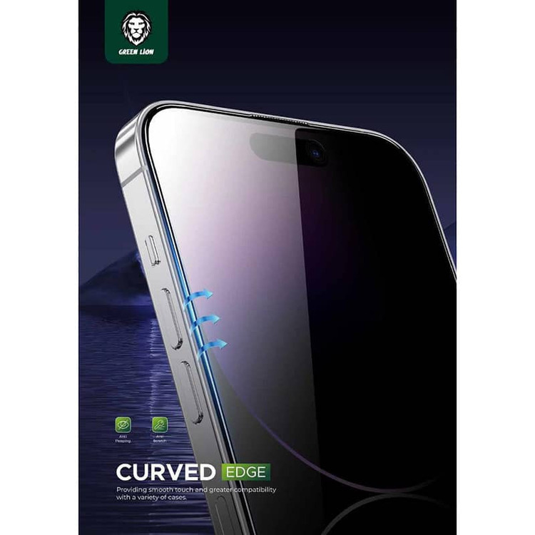محافظ صفحه نمایش حریم خصوصی گرین لاین مدل 9H Steve privacy مناسب برای گوشی موبایل اپل iphone 15 Pro Max
