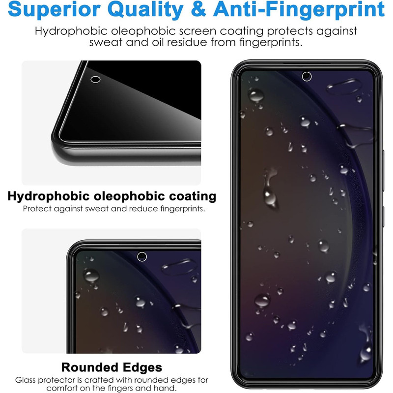 محافظ صفحه نمایش حریم شخصی بادیگارد مدل PS مناسب برای گوشی موبایل سامسونگ Galaxy S23 FE