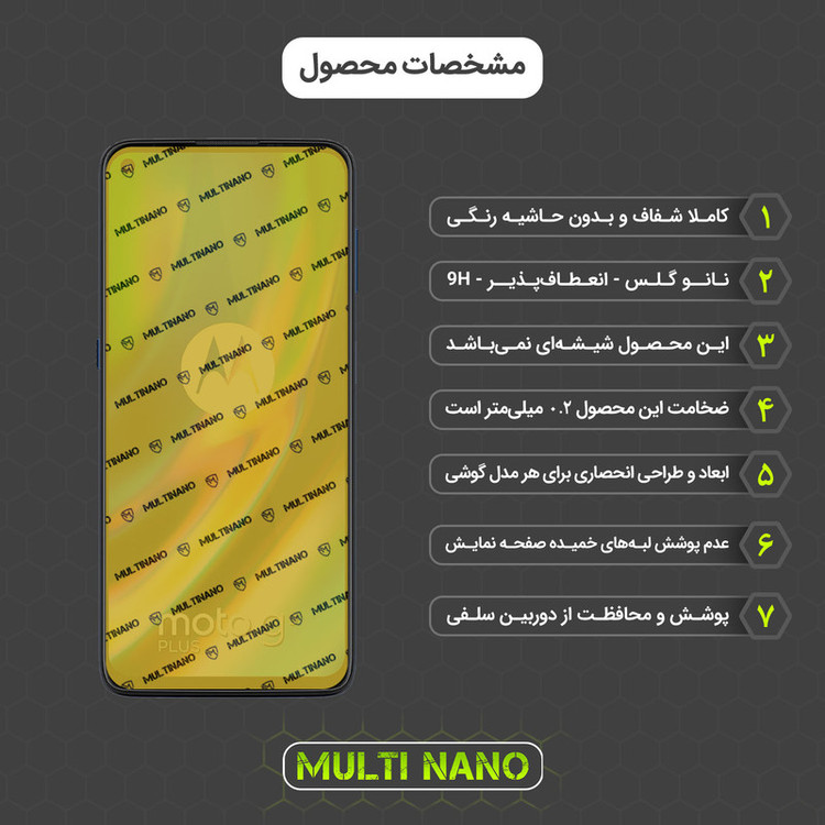 محافظ صفحه نمایش مولتی نانو مدل X-S1N مناسب برای گوشی موبایل موتورولا Moto G9 Plus