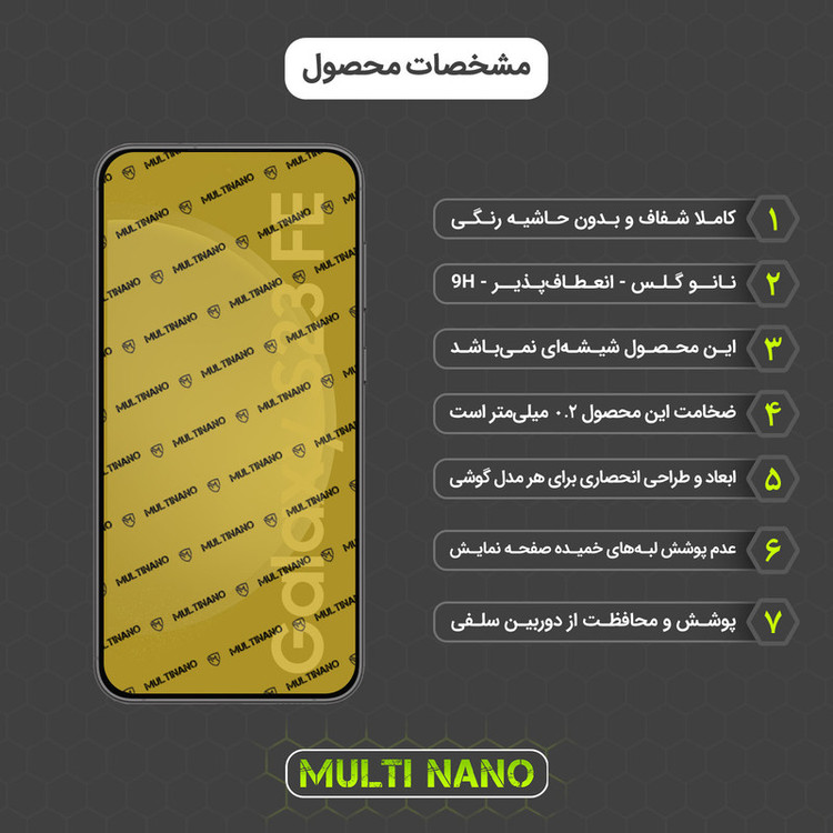 محافظ صفحه نمایش مولتی نانو مدل X-S1N مناسب برای گوشی موبایل سامسونگ Galaxy S23 FE