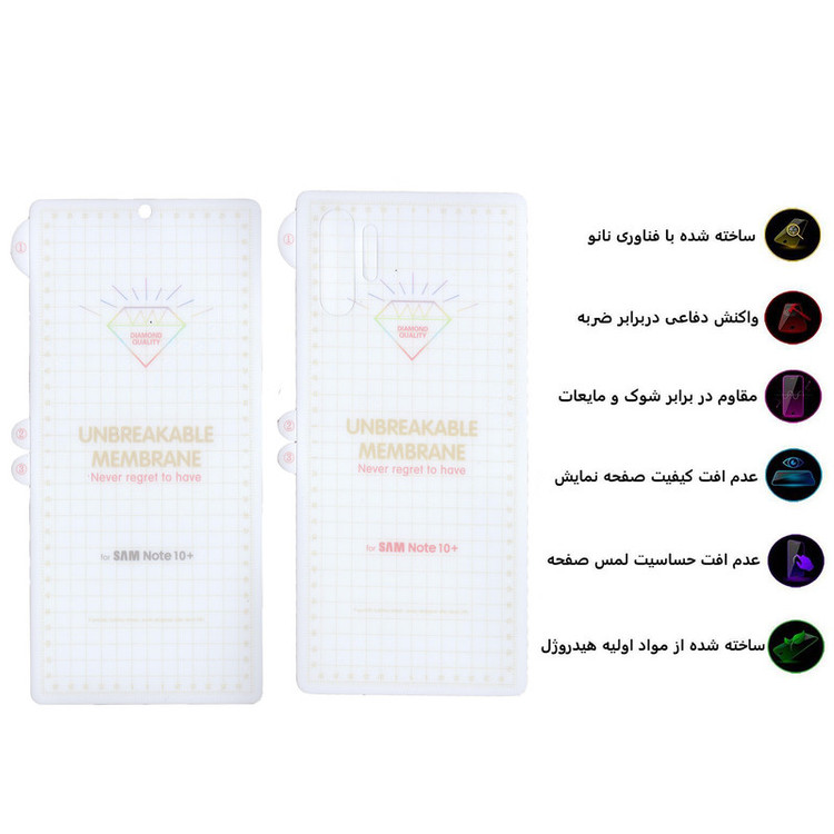 محافظ صفحه نمایش و پشت گوشی بوف مدل Hg01 مناسب برای گوشی موبایل سامسونگ Galaxy Note 10 Plus