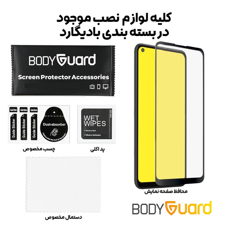 محافظ صفحه نمایش بادیگارد مدل FSA مناسب برای گوشی موبایل سامسونگ Galaxy A11