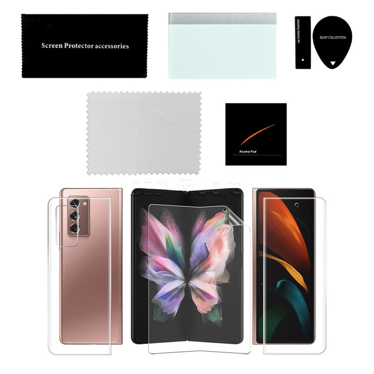 محافظ صفحه نمایش بادیگارد مدل HydroGel مناسب برای گوشی موبایل سامسونگ Galaxy Z Fold 2 به همراه محافظ پشت
