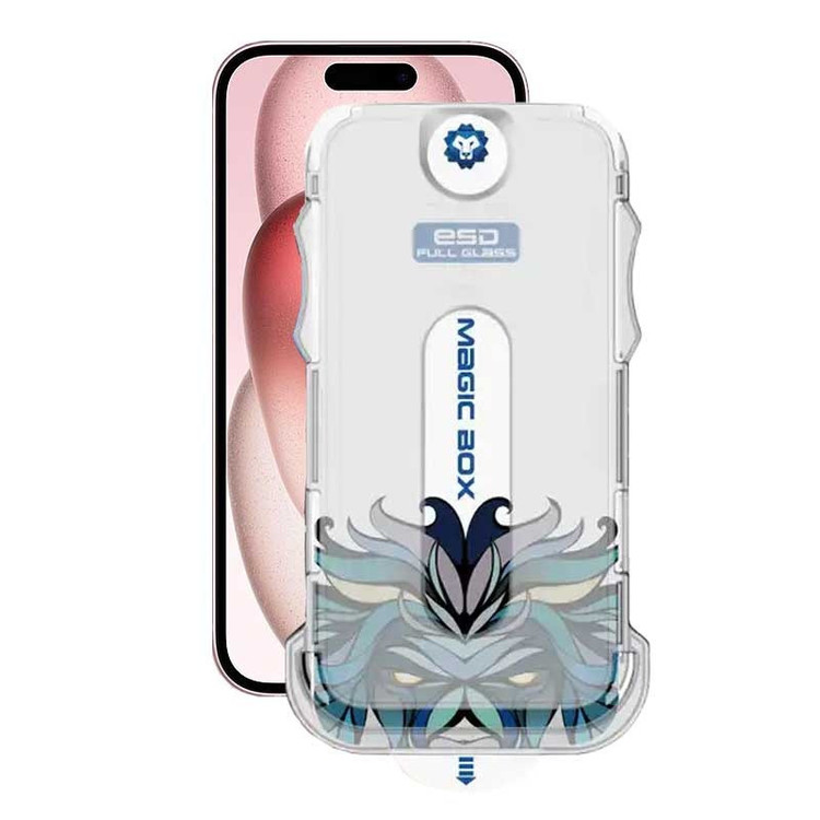 محافظ صفحه نمایش اپیکوی مدل Lion ESD Easy Install مناسب برای گوشی موبایل اپل iPhone 16 / iPhone 15 به همراه کیت نصب