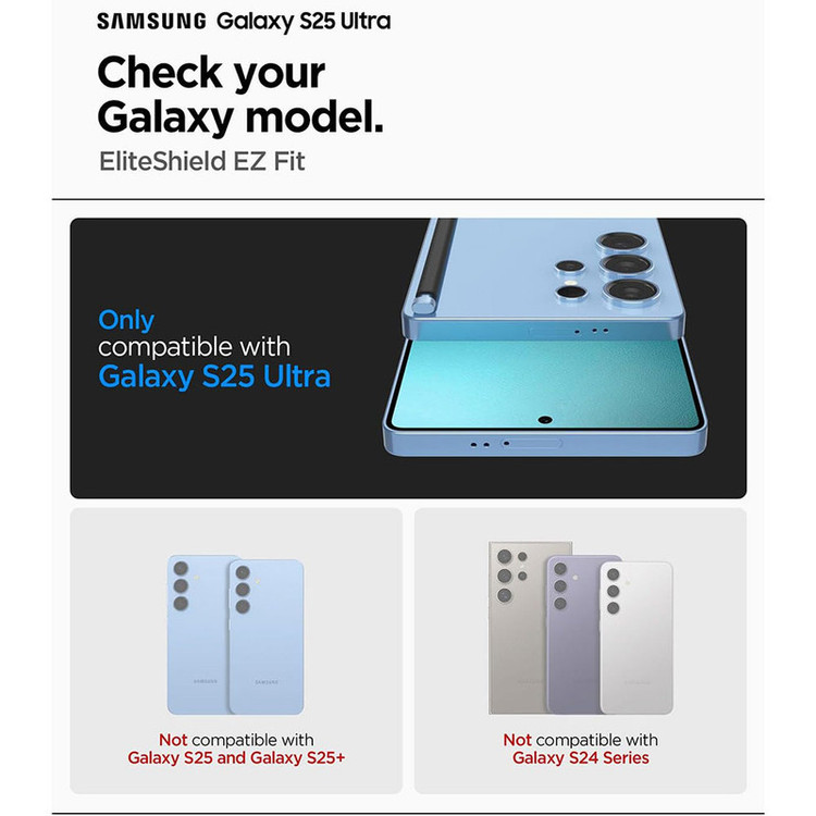 محافظ صفحه نمایش مدل EliteShield EZ Fi مناسب برای گوشی موبایل سامسونگ Galaxy S25 Ultra