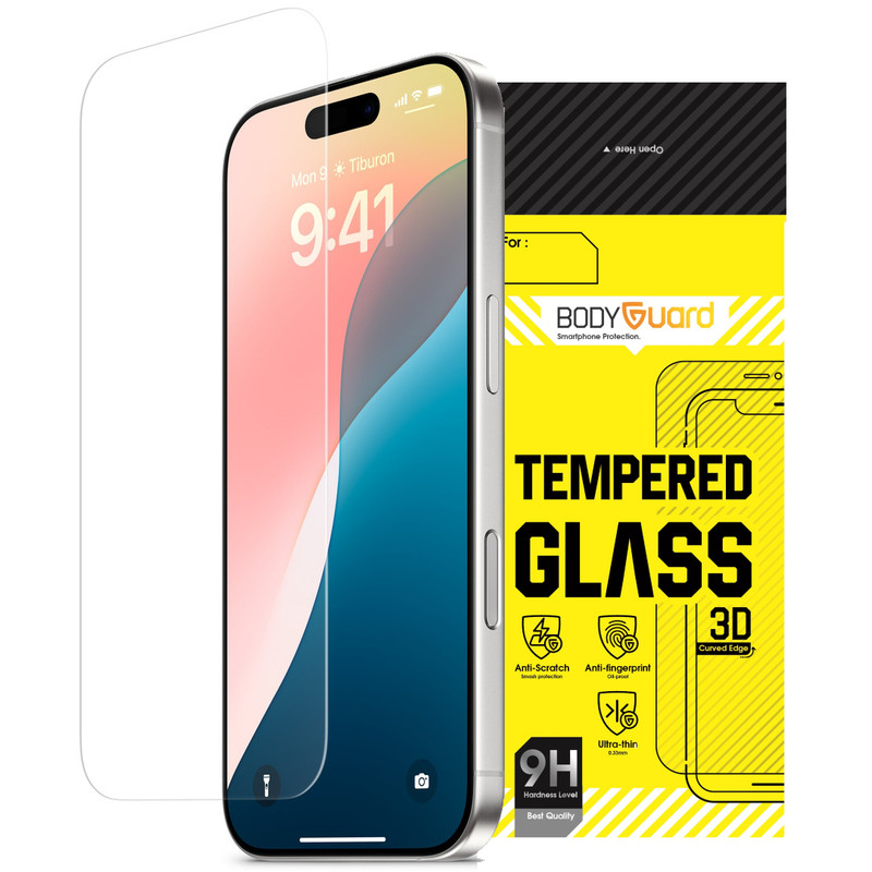 محافظ صفحه نمایش شیشه ای بادیگارد مدل Clear مناسب برای گوشی موبایل اپل iPhone 16 Pro Max