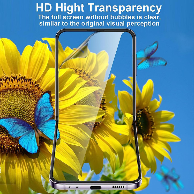 محافظ صفحه نمایش مدل HydroGel مناسب برای گوشی موبایل سامسونگ Galaxy Z Flip 5 به همراه محافظ پشت