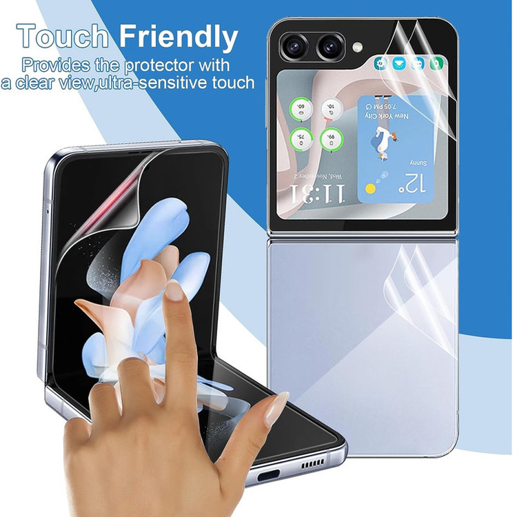 محافظ صفحه نمایش مدل HydroGel مناسب برای گوشی موبایل سامسونگ Galaxy Z Flip 5 به همراه محافظ پشت