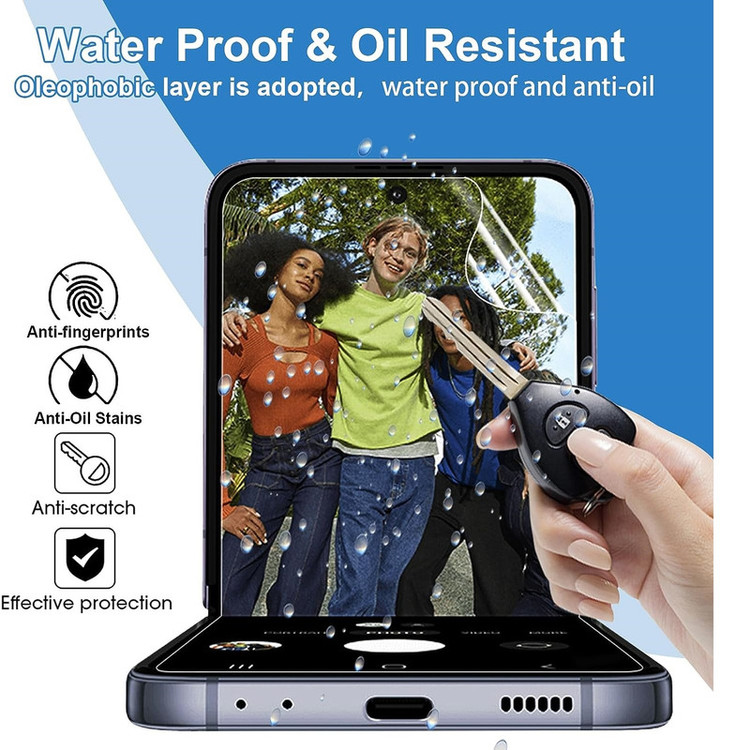 محافظ صفحه نمایش مدل HydroGel مناسب برای گوشی موبایل سامسونگ Galaxy Z Flip 5 به همراه محافظ پشت