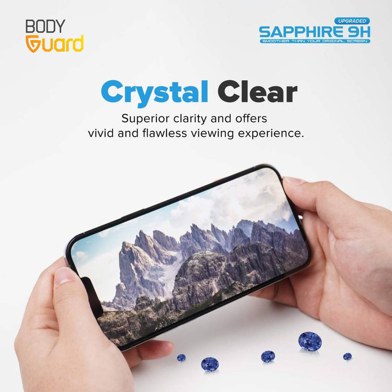 محافظ صفحه نمایش شیشه ای بادیگارد مدل آنتی استاتیک مناسب برای گوشی موبایل اپل iPhone 15 Pro Max
