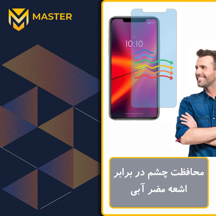 محافظ صفحه نمایش مات آنتی بلو مستر مدل Resistant مناسب برای گوشی موبایل اپل iPhone 16