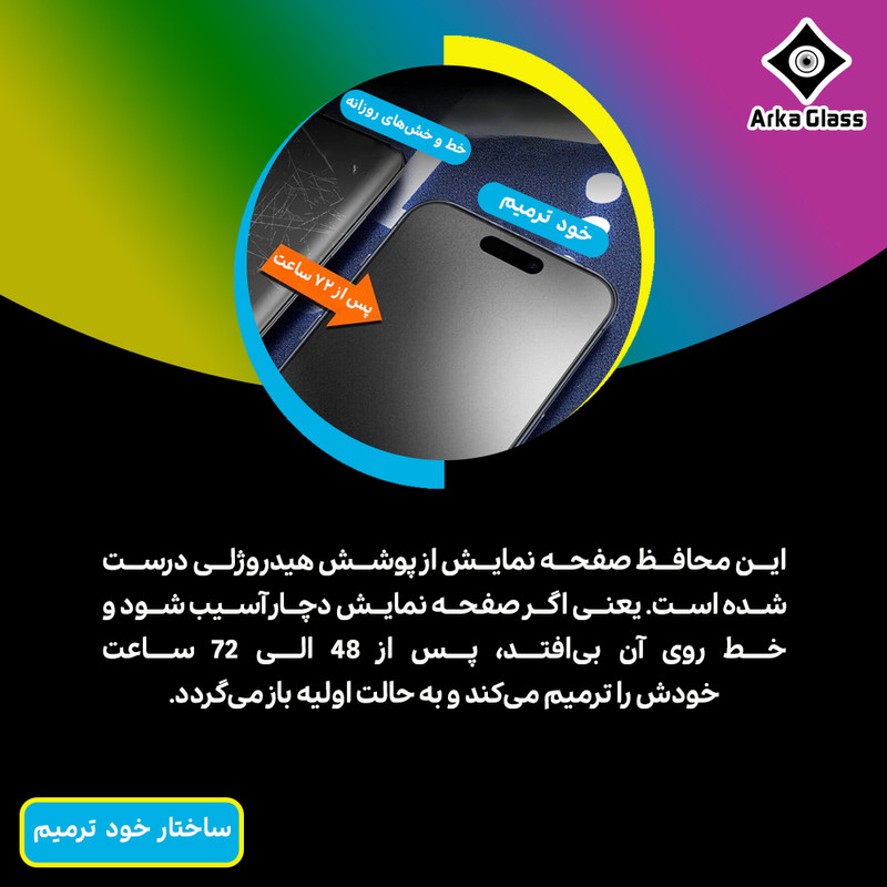 محافظ صفحه نمایش شفاف آرکا گلس مدل Tough مناسب برای گوشی موبایل شیائومی Redmi Note 14 Pro 4G