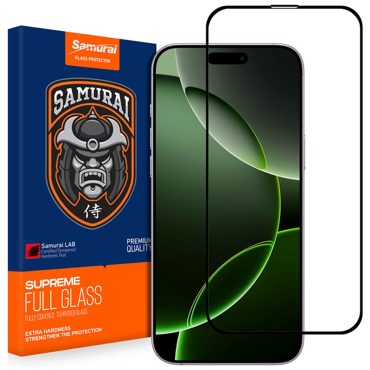 محافظ صفحه نمایش سامورایی مدل Glass Max مناسب برای گوشی موبایل اپل iPhone 16