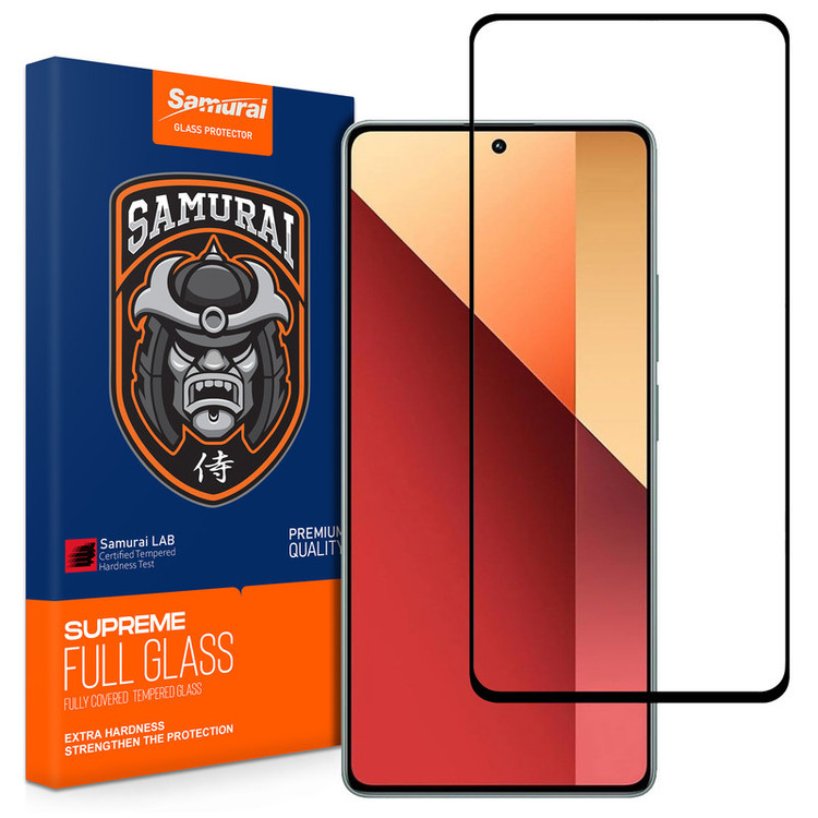 محافظ صفحه نمایش شیشه ای سامورایی مدل ovglass مناسب برای گوشی موبایل شیائومی Redmi Note 13 Pro 4G / Poco M6 Pro 4G