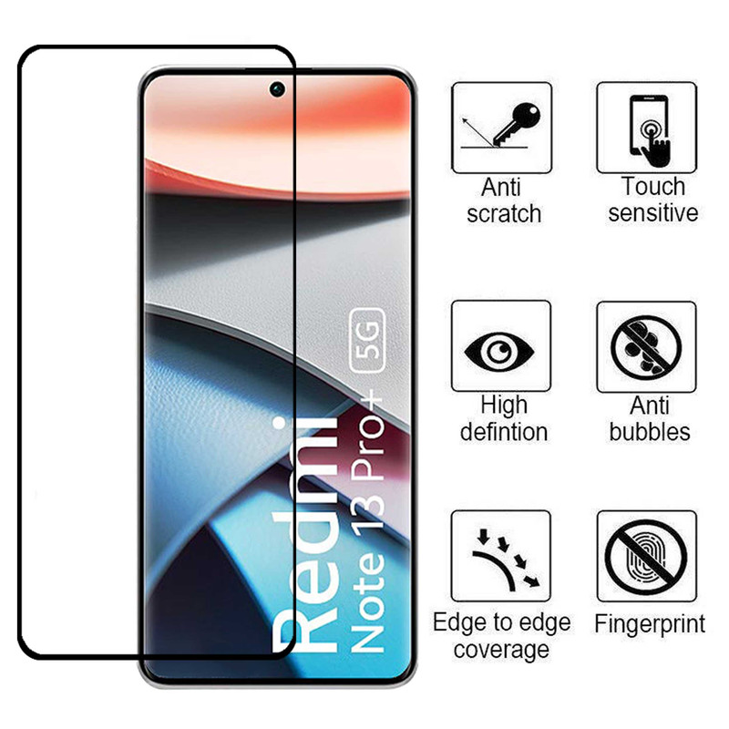 محافظ صفحه نمایش مدل FullGlue-Max مناسب برای گوشی موبایل شیائومی Redmi Note 13 Pro Plus