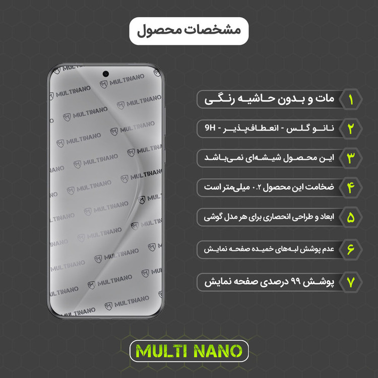 محافظ صفحه نمایش مات مولتی نانو مدل X-S1M مناسب برای گوشی موبایل هواوی Pura 70 Ultra