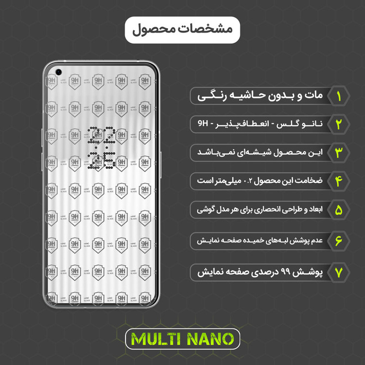 محافظ صفحه نمایش مات D'Hard مدل X-S1M مناسب برای گوشی موبایل ناتینگ Phone 1