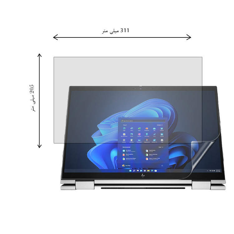 محافظ صفحه نمایش شفاف هوکو مدل Resistant مناسب برای لپ تاپ اچ پی x360 1040 g9