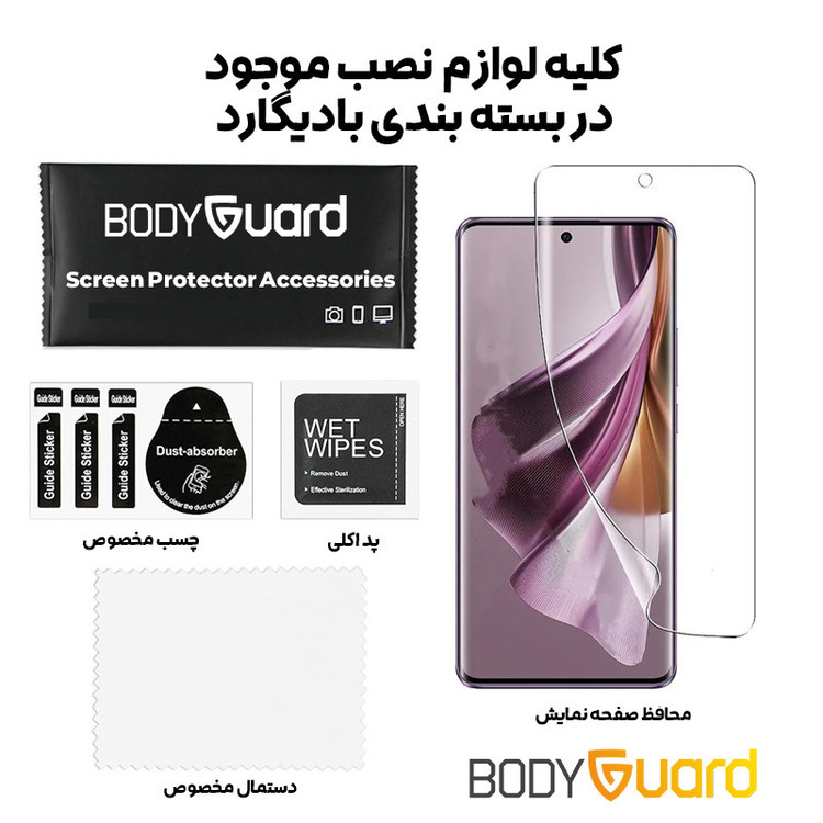 محافظ صفحه نمایش بادیگارد مدل Hydrogel مناسب برای گوشی موبایل اوپو Reno 10 / Reno 10 Pro