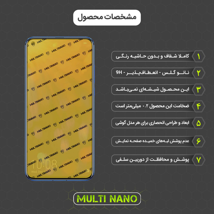 محافظ صفحه نمایش مولتی نانو مدل X-S1N مناسب برای گوشی موبایل آنر View 20