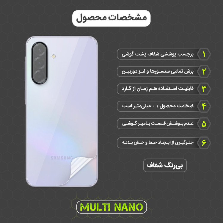 محافظ پشت گوشی مدل X-F1T مناسب برای گوشی موبایل سامسونگ Galaxy A36