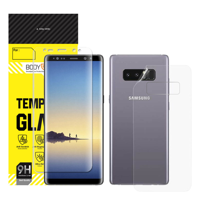 محافظ صفحه نمایش بادیگارد مدل HydroGel مناسب برای گوشی موبایل سامسونگ Galaxy Note 8 به همراه محافظ پشت
