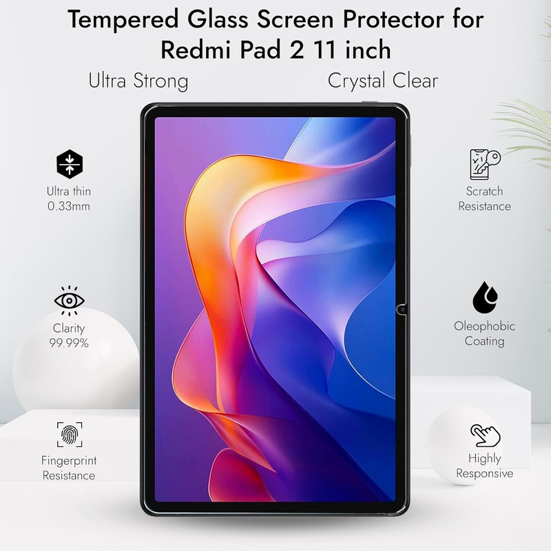 محافظ صفحه نمایش شیشه ای مدل TabG مناسب برای تبلت شیائومی Redmi Pad 2 11 inch