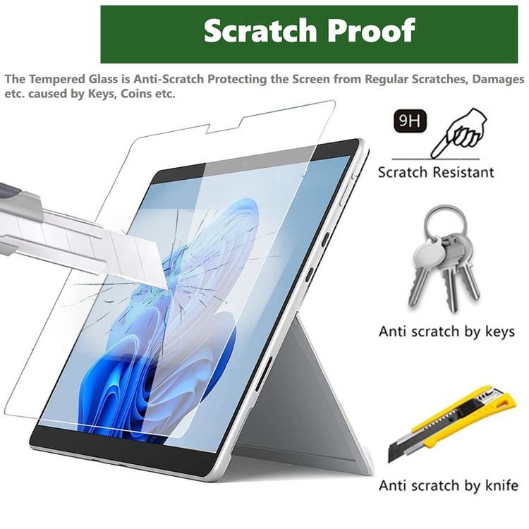 محافظ صفحه نمایش مدل tempered مناسب برای تبلت مایکروسافت Surface Pro 11