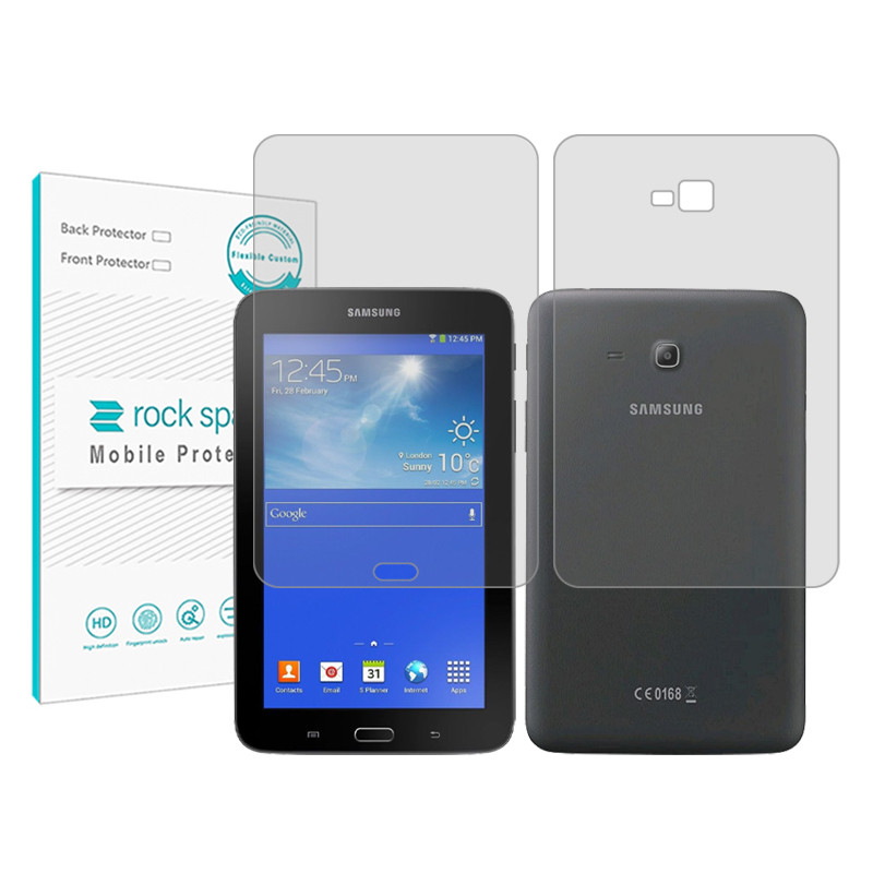 محافظ صفحه نمایش شفاف راک اسپیس مدل Hygel مناسب برای تبلت سامسونگ Galaxy Tab 3 Lite 7.0 VE به همراه محافظ پشت تبلت