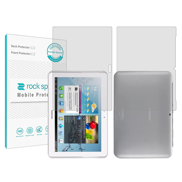 محافظ صفحه نمایش شفاف راک اسپیس مدل Hygel مناسب برای تبلت سامسونگ Galaxy Tab 2 10.1 P5100 به همراه محافظ پشت تبلت