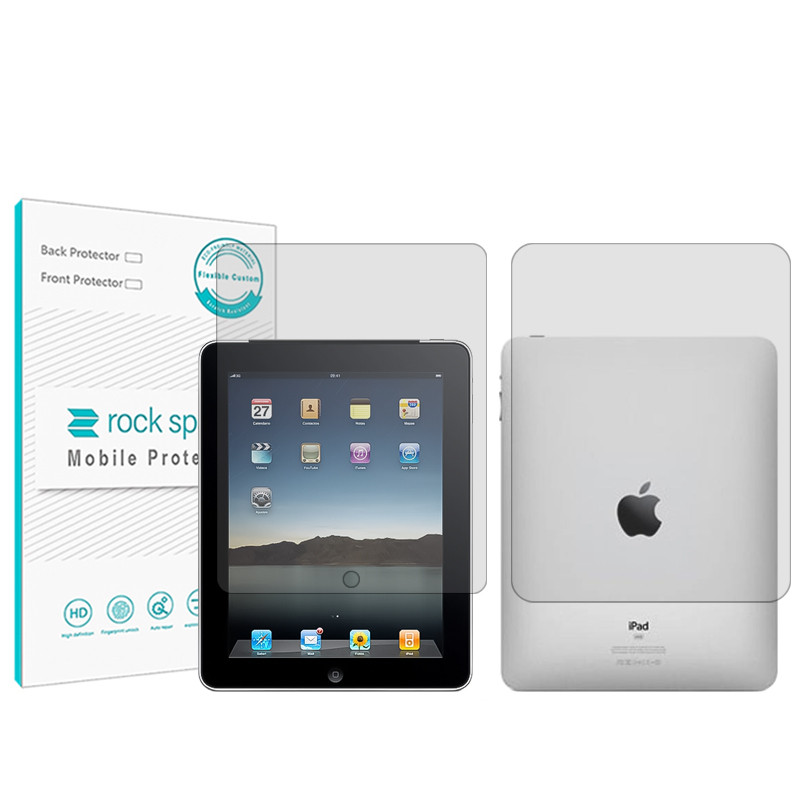 محافظ صفحه نمایش شفاف راک اسپیس مدل Hygel مناسب برای تبلت اپل iPad Wi-Fi به همراه محافظ پشت تبلت