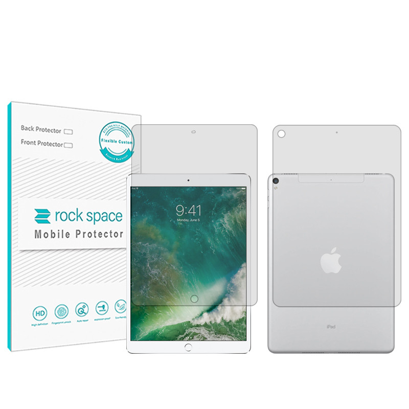 محافظ صفحه نمایش شفاف راک اسپیس مدل Hygel مناسب برای تبلت اپل iPad 9.7 (2017) به همراه محافظ پشت تبلت