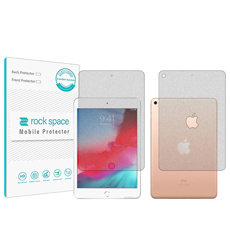 محافظ صفحه نمایش مات راک اسپیس مدل HyMTT مناسب برای تبلت اپل iPad mini (2019) به همراه محافظ پشت تبلت