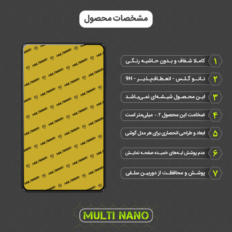 محافظ صفحه نمایش مولتی نانو مدل X-S2N مناسب برای تبلت یز EPIC 3 بسته دو عددی