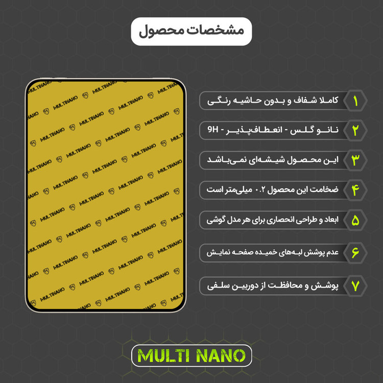 محافظ صفحه نمایش مولتی نانو مدل X-S1N مناسب برای تبلت اپل iPad Pro 9.7