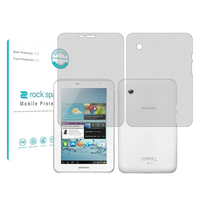 محافظ صفحه نمایش مات راک اسپیس مدل HyMTT مناسب برای تبلت سامسونگ Galaxy Tab 2 7.0 P3100 به همراه محافظ پشت تبلت