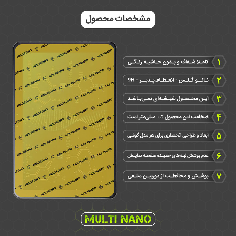 محافظ صفحه نمایش مولتی نانو مدل X-S2N مناسب برای تبلت سامسونگ Galaxy Tab Advanced 2 / T583 بسته دو عددی