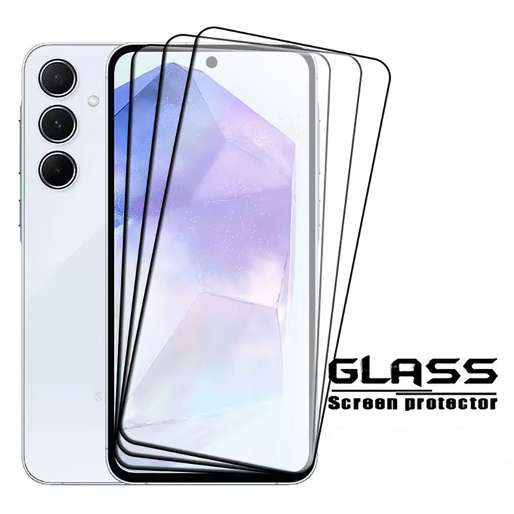 محافظ صفحه نمایش مدل ovglass مناسب برای گوشی موبایل سامسونگ Galaxy A55 بسته 3 عددی