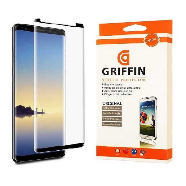 محافظ صفحه نمایش دور چسب گریفین مدل Short 3D مناسب برای گوشی موبایل سامسونگ Galaxy Note 8