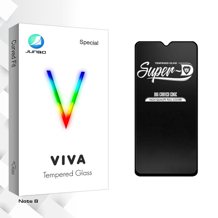 محافظ صفحه نمایش شیشه ای جانبو مدل Viva Glass Super-D مناسب برای گوشی موبایل شیائومی Note 8